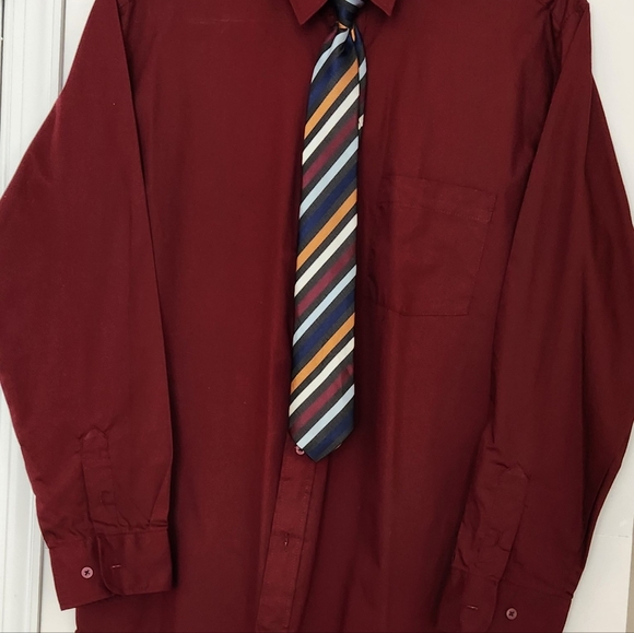 Boys Formal wear 4 piece Black Jacket set with Dark red contrast shirt - Picture 2 of 6